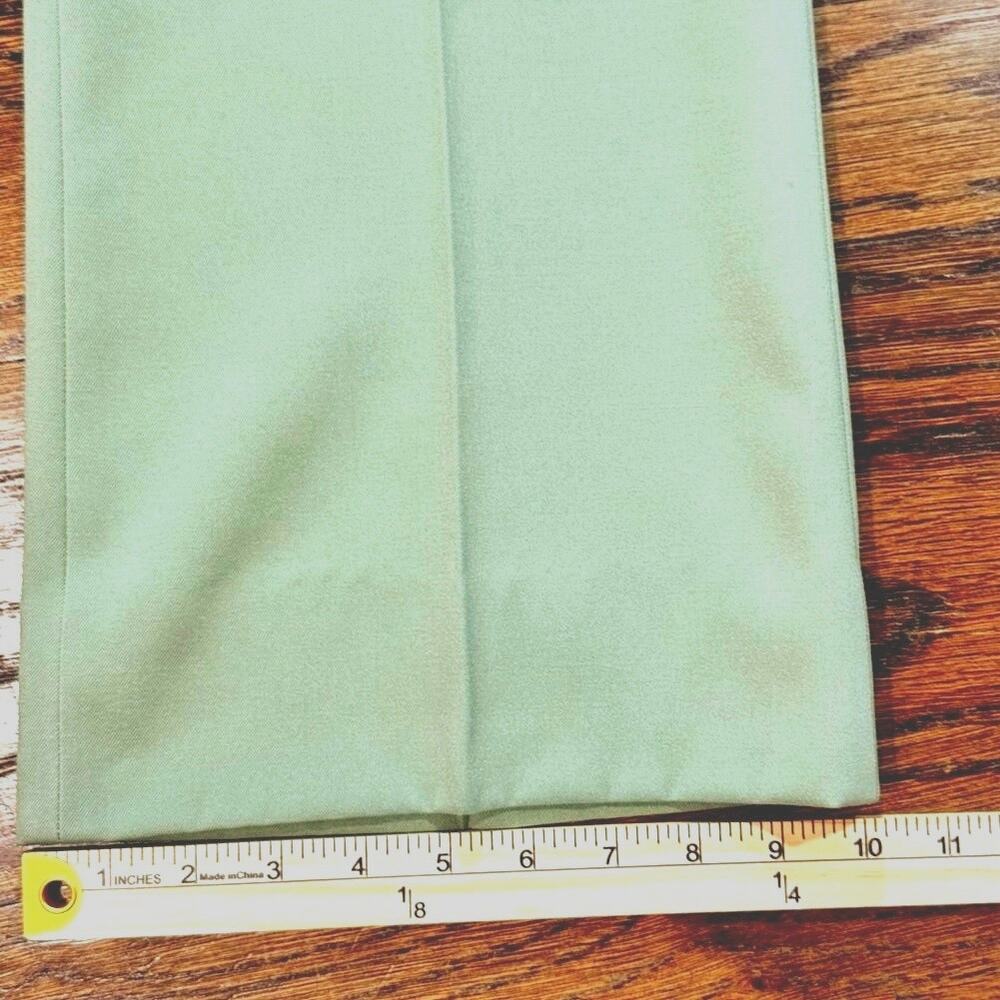 Vtg 70s SANSABELT by Jaymar Slacks Pants 36 Sage Green Men's Disco Golf Retro - Picture 8 of 11